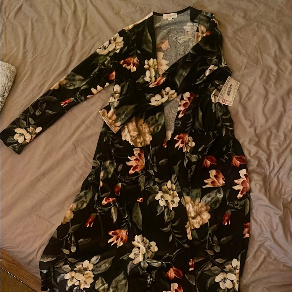 LuLaRoe Black Cowl Neck Long Sleeve Cardigan